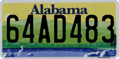 AL license plate 64AD483