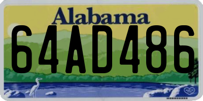 AL license plate 64AD486