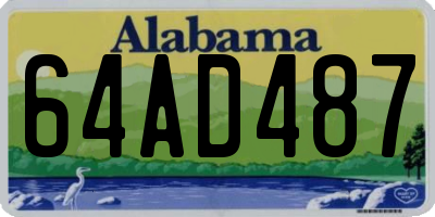 AL license plate 64AD487