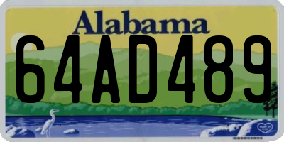 AL license plate 64AD489