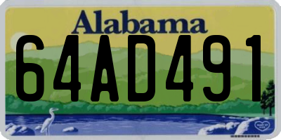 AL license plate 64AD491