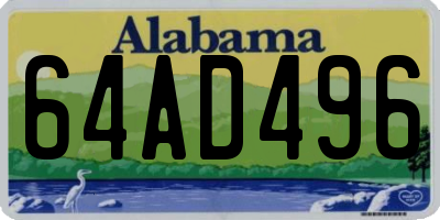 AL license plate 64AD496