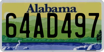 AL license plate 64AD497