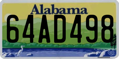 AL license plate 64AD498