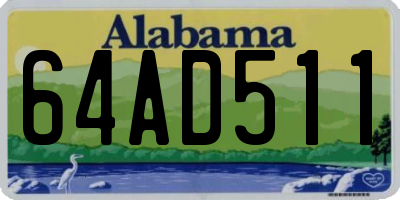 AL license plate 64AD511