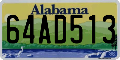 AL license plate 64AD513