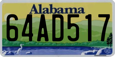 AL license plate 64AD517