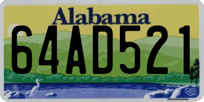 AL license plate 64AD521