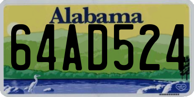 AL license plate 64AD524