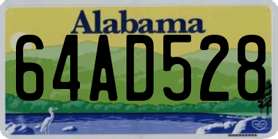 AL license plate 64AD528
