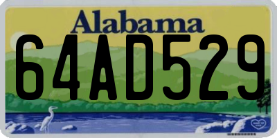 AL license plate 64AD529