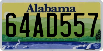 AL license plate 64AD557