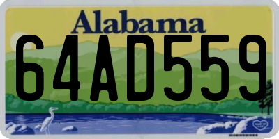 AL license plate 64AD559