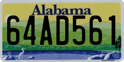 AL license plate 64AD561