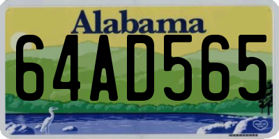 AL license plate 64AD565