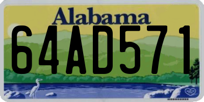 AL license plate 64AD571