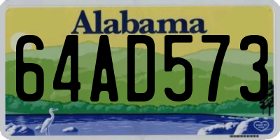 AL license plate 64AD573