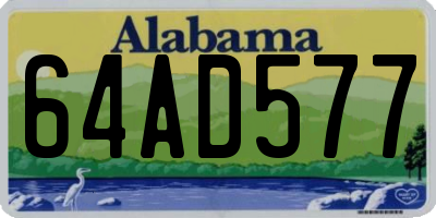 AL license plate 64AD577