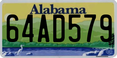 AL license plate 64AD579