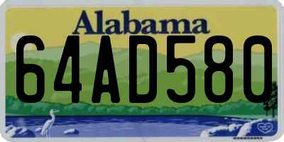 AL license plate 64AD580