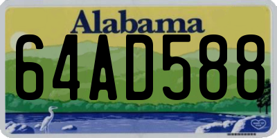 AL license plate 64AD588