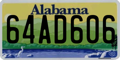AL license plate 64AD606