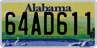 AL license plate 64AD611