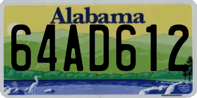 AL license plate 64AD612