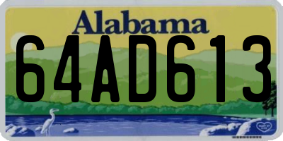 AL license plate 64AD613