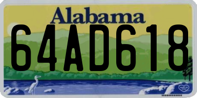 AL license plate 64AD618