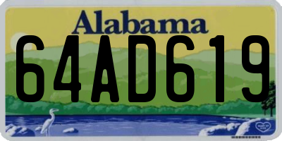 AL license plate 64AD619