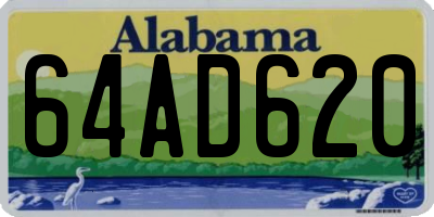 AL license plate 64AD620