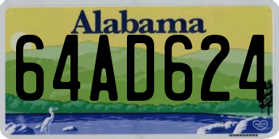 AL license plate 64AD624