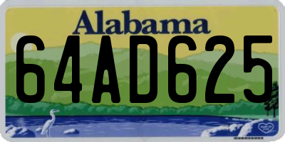 AL license plate 64AD625