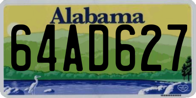 AL license plate 64AD627