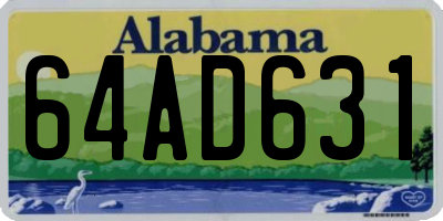 AL license plate 64AD631