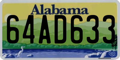 AL license plate 64AD633