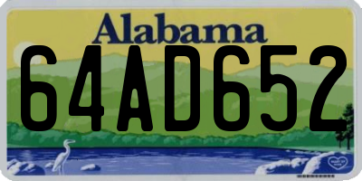 AL license plate 64AD652