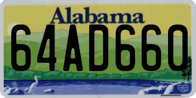 AL license plate 64AD660