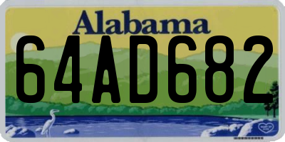 AL license plate 64AD682