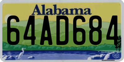 AL license plate 64AD684