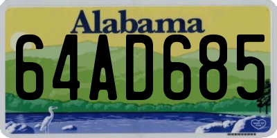AL license plate 64AD685