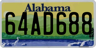 AL license plate 64AD688