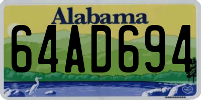 AL license plate 64AD694