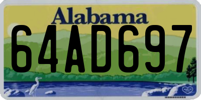 AL license plate 64AD697