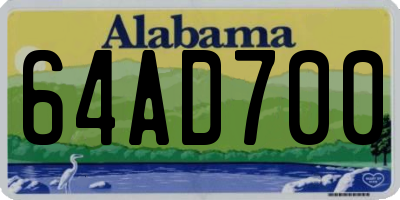 AL license plate 64AD700