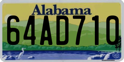 AL license plate 64AD710