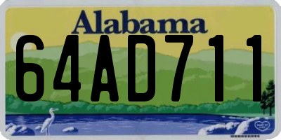 AL license plate 64AD711