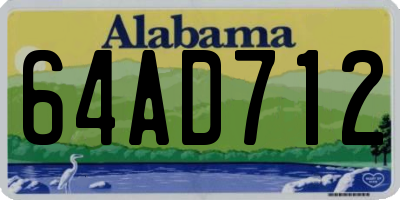 AL license plate 64AD712