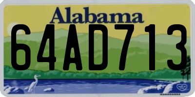 AL license plate 64AD713
